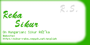 reka sikur business card